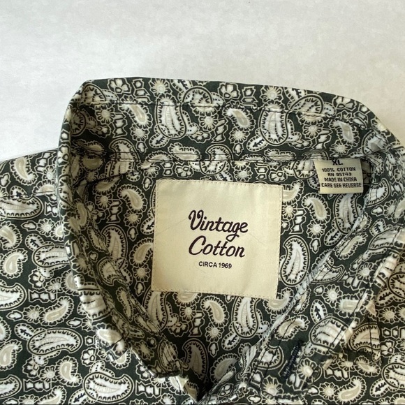 VINTAGE COTTON XL MENS CASUAL BUTTON DOWN - Picture 4 of 6
